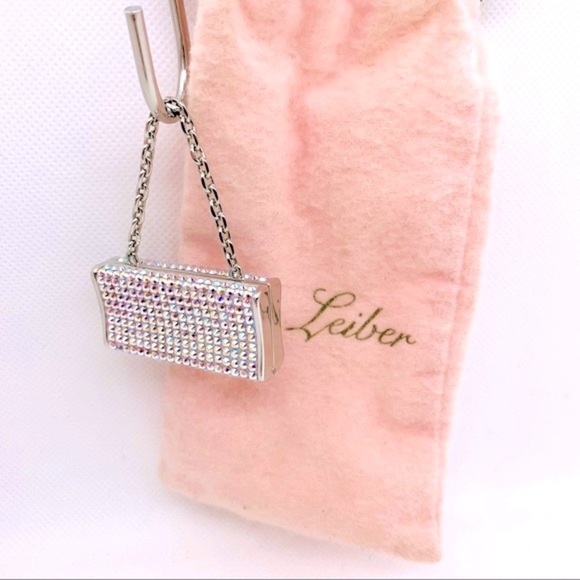 Judith Lieber Miniature Pavé Crystal Handbag Perfume Compact